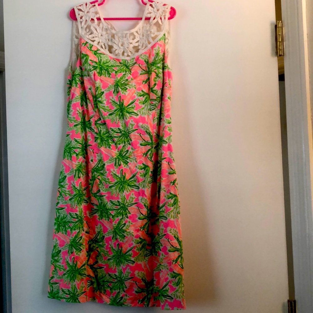 Palm tree print Lilly Pulitzer dress